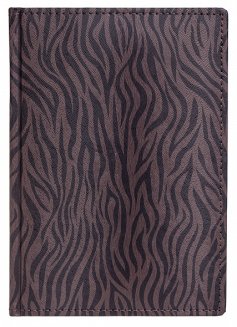 Ежедневник НЕДАТИРОВ 176л А6ф с цветным срезом Ляссе ZEBRA Шоколад
